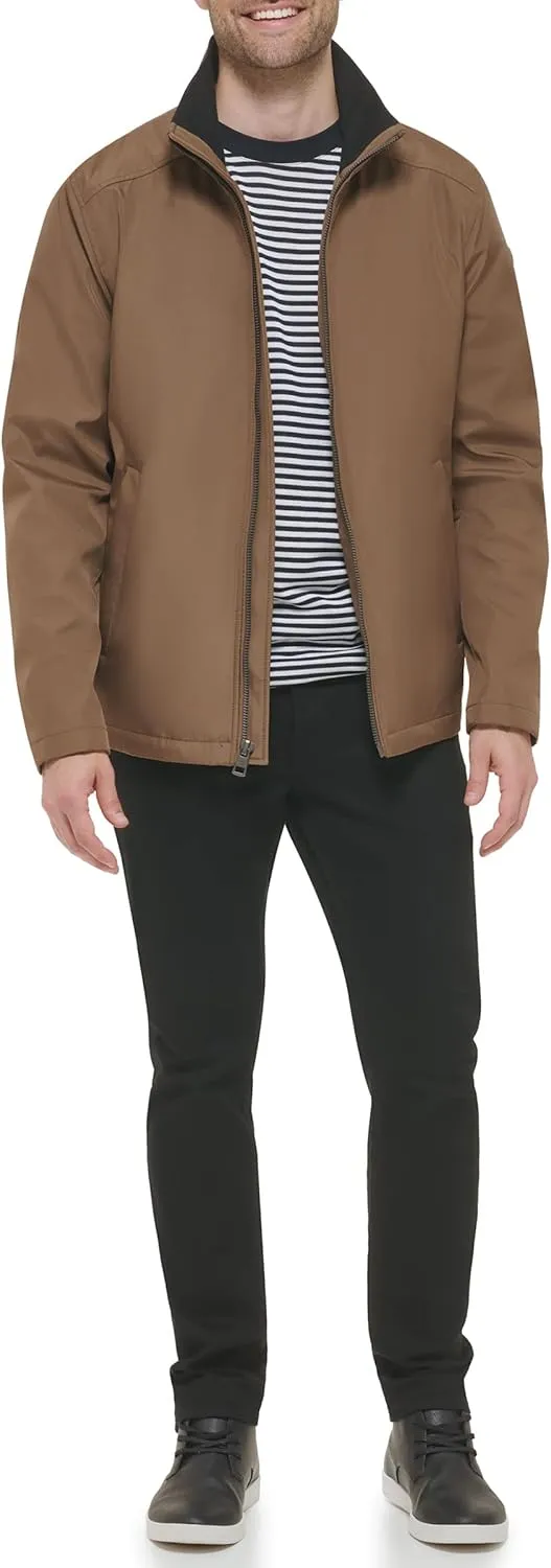 Calvin Klein Men's Stand Collar Poly Jacket