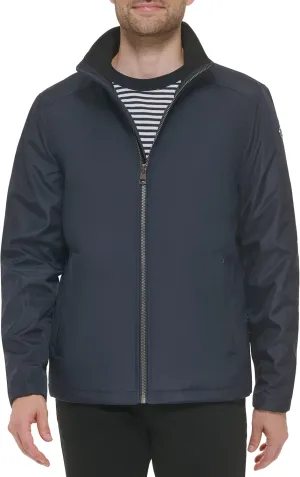 Calvin Klein Men's Stand Collar Poly Jacket