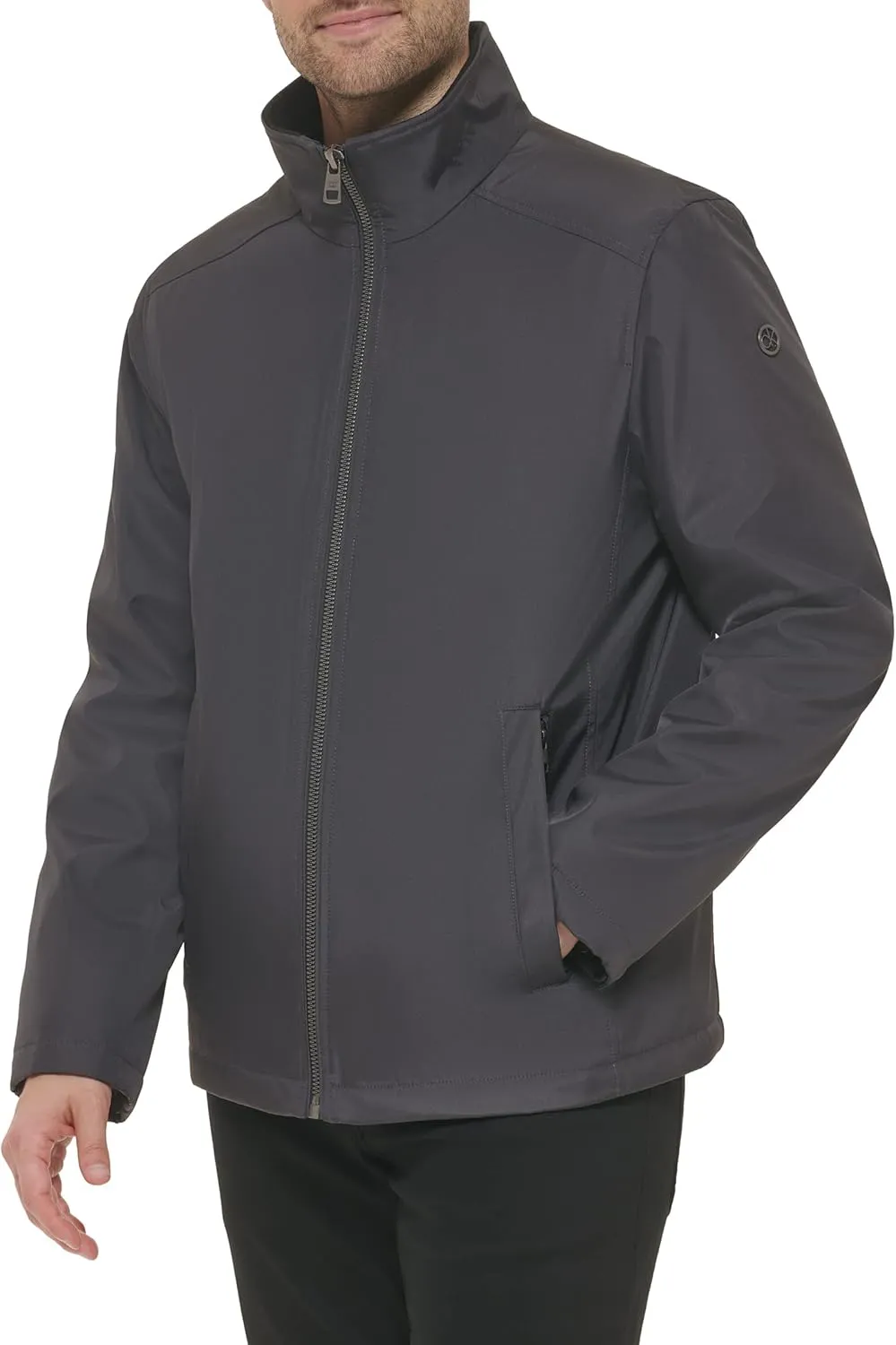 Calvin Klein Men's Stand Collar Poly Jacket