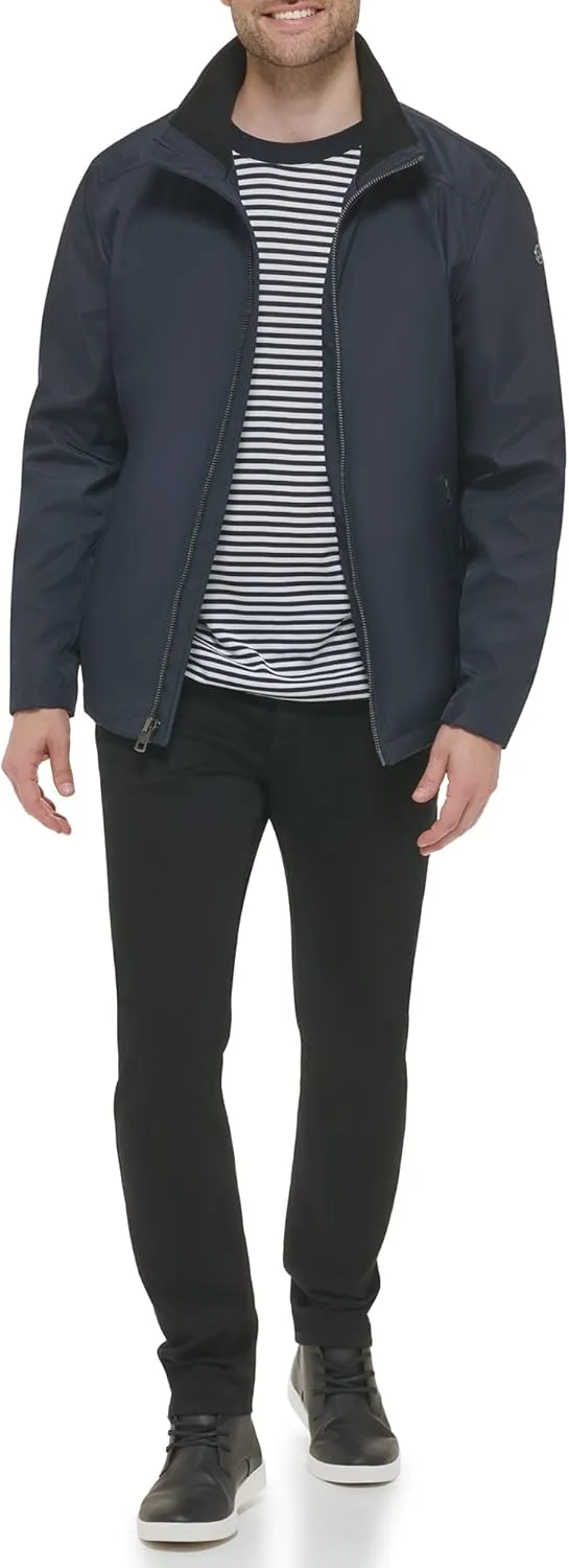 Calvin Klein Men's Stand Collar Poly Jacket