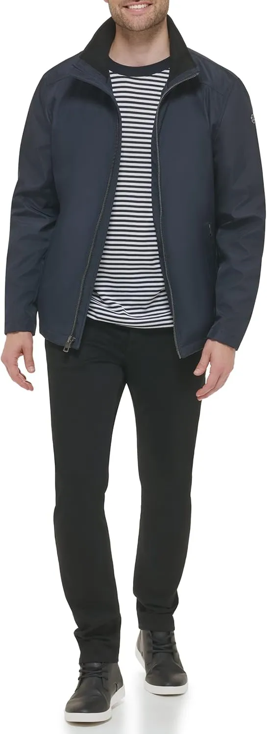 Calvin Klein Men's Stand Collar Poly Jacket