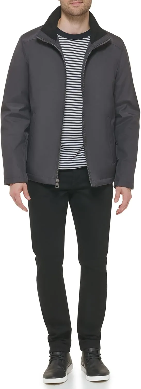 Calvin Klein Men's Stand Collar Poly Jacket