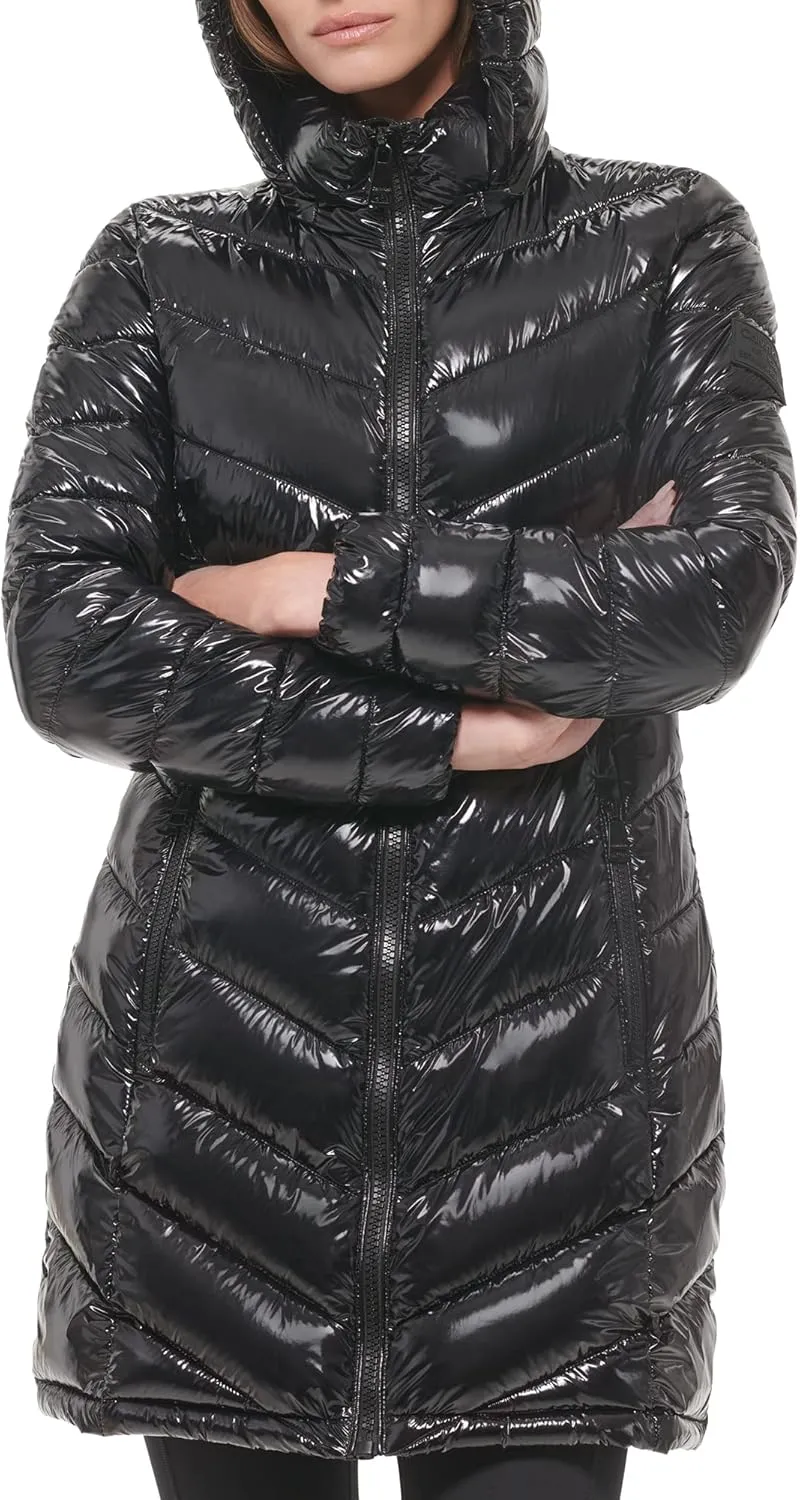 Calvin Klein Women's Chevron Quilting Casual Lightweight Jacket