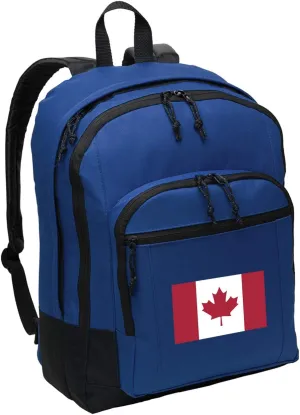Canadian Flag Backpack CLASSIC Style MEDIUM SIZE Canadian Heritage Bag With Laptop Sleeve