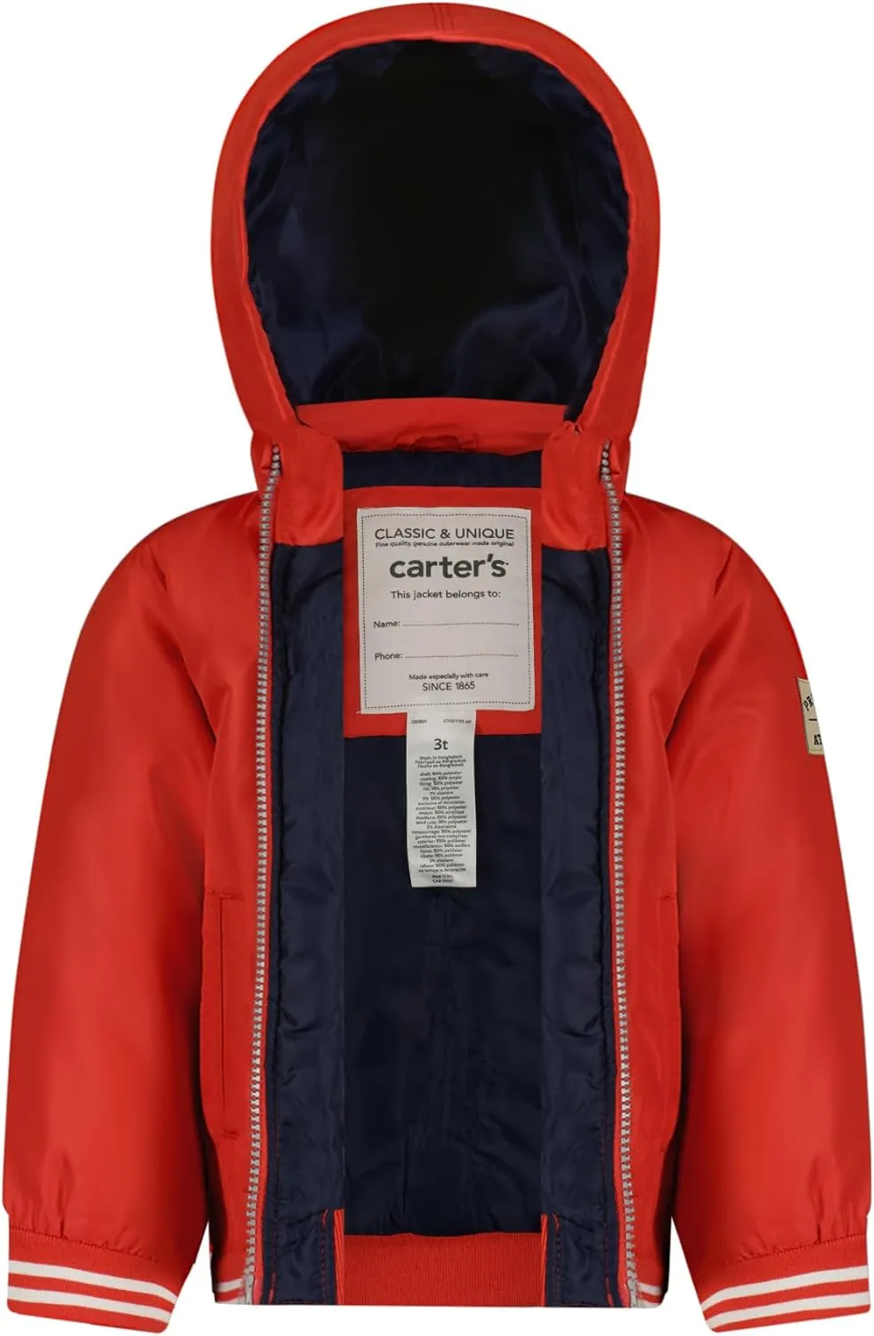 Carter's Boys' Midweight Water-Resistant Fleece-Lined Snug Jacket