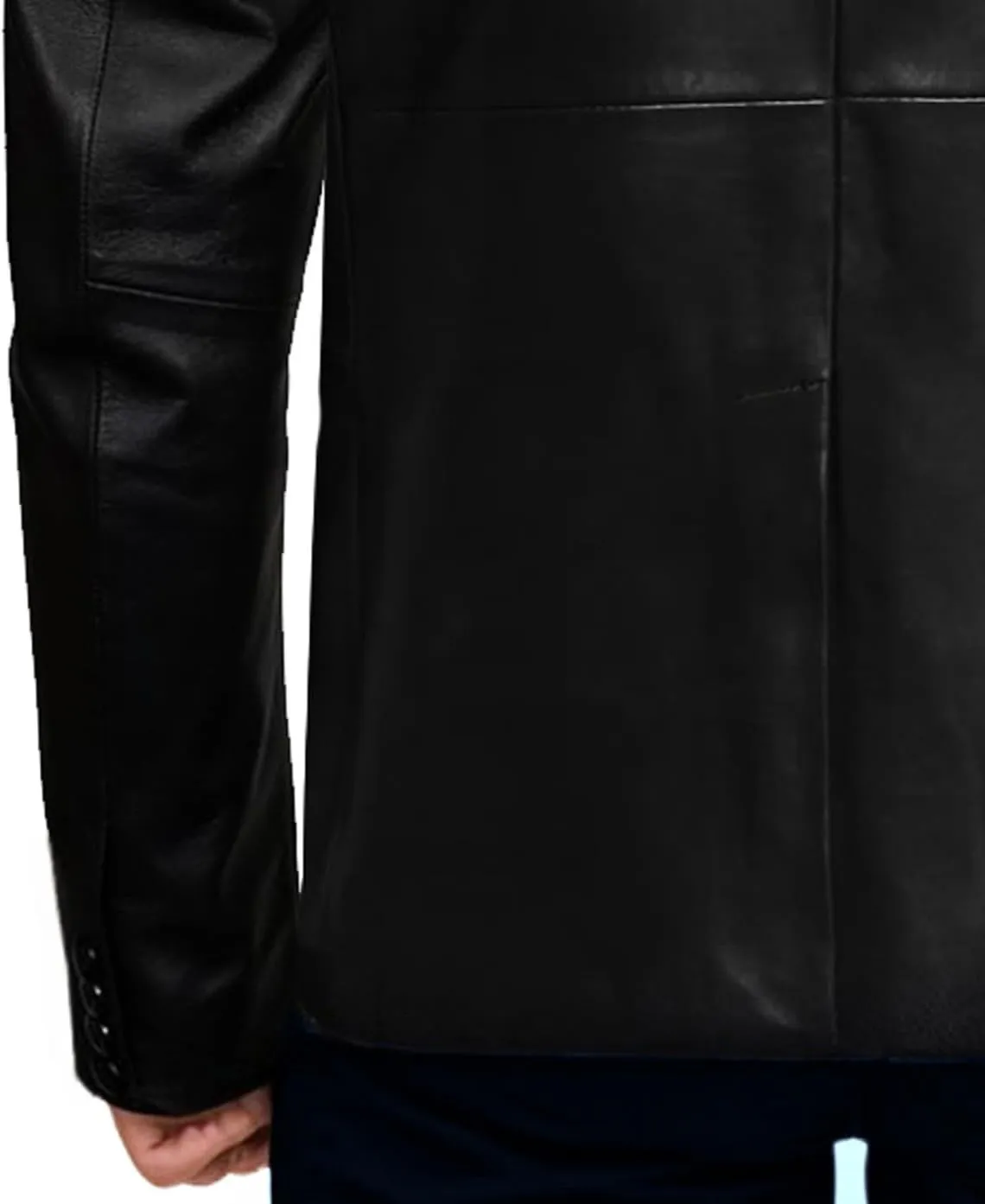 Casual Leather Blazer For Men - Genuine Lambskin Mens Real Leather Jacket Coat