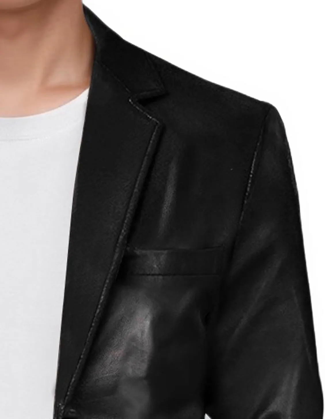 Casual Leather Blazer For Men - Genuine Lambskin Mens Real Leather Jacket Coat