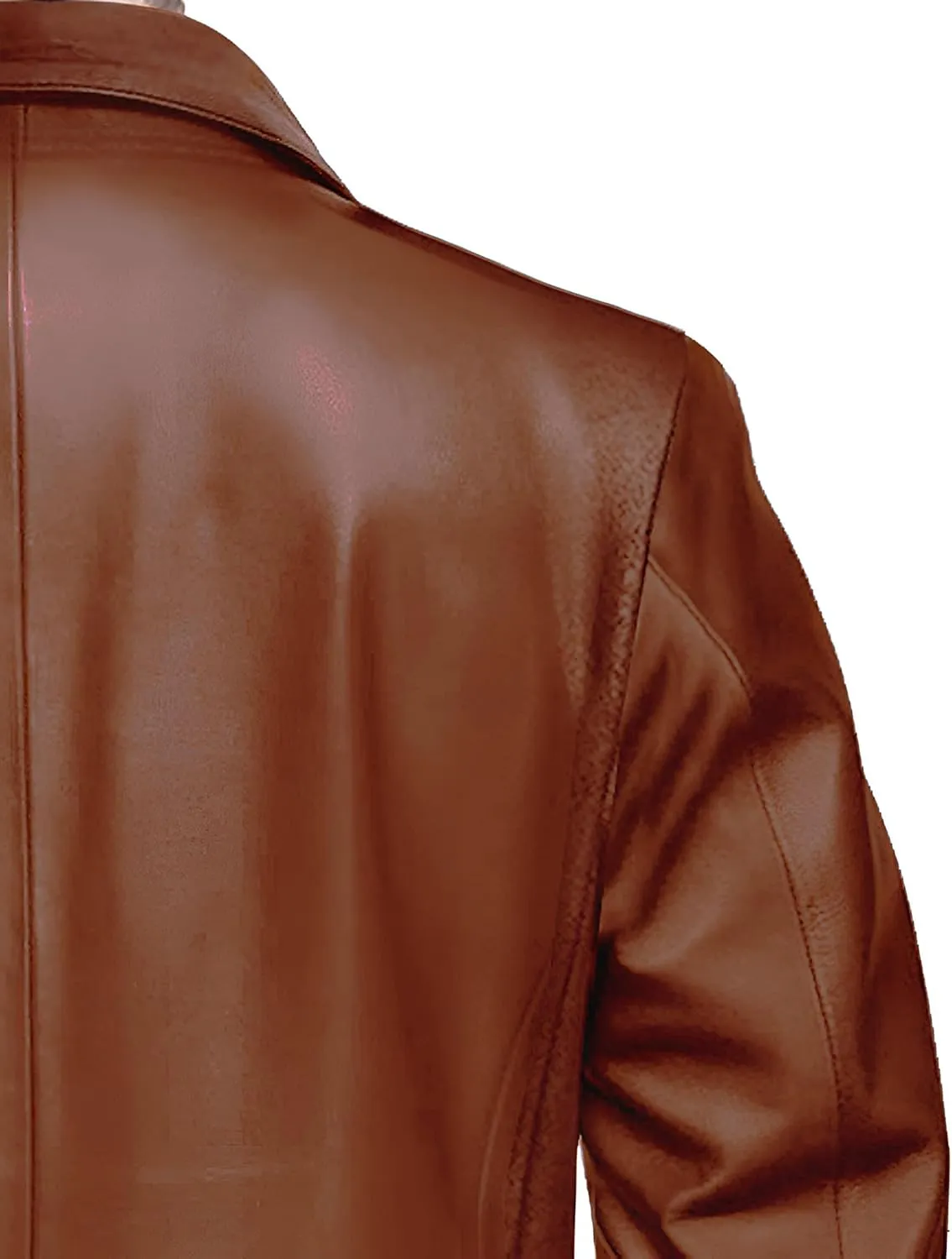 Casual Leather Blazer For Men - Genuine Lambskin Mens Real Leather Jacket Coat
