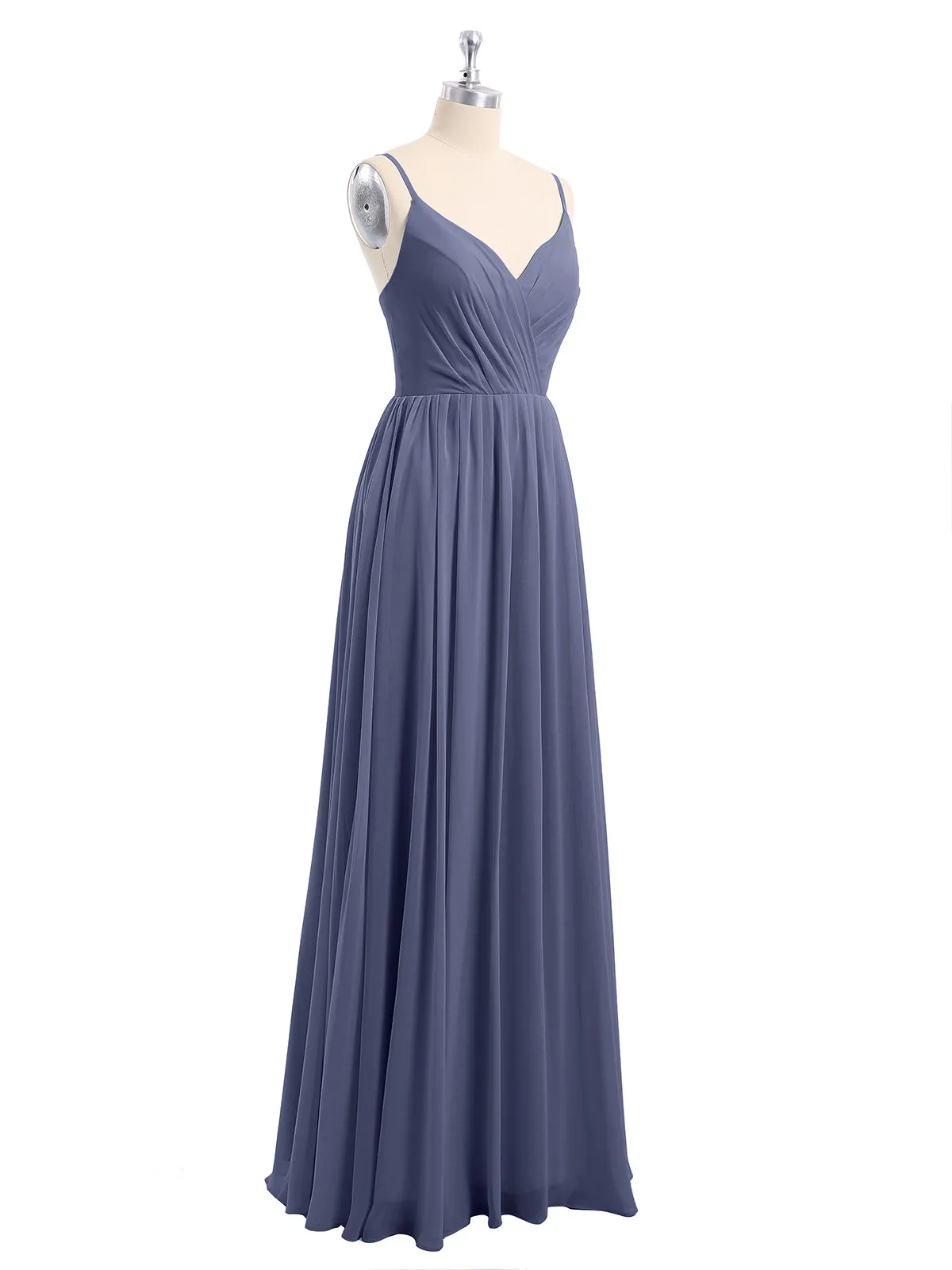 Chiffon Bridesmaid Dresses with Spaghetti Straps-Stormy Plus Size