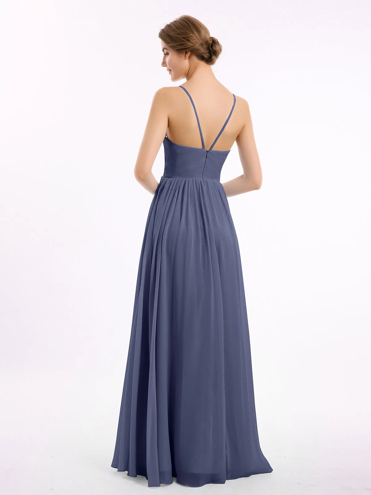 Chiffon Bridesmaid Dresses with Spaghetti Straps-Stormy Plus Size