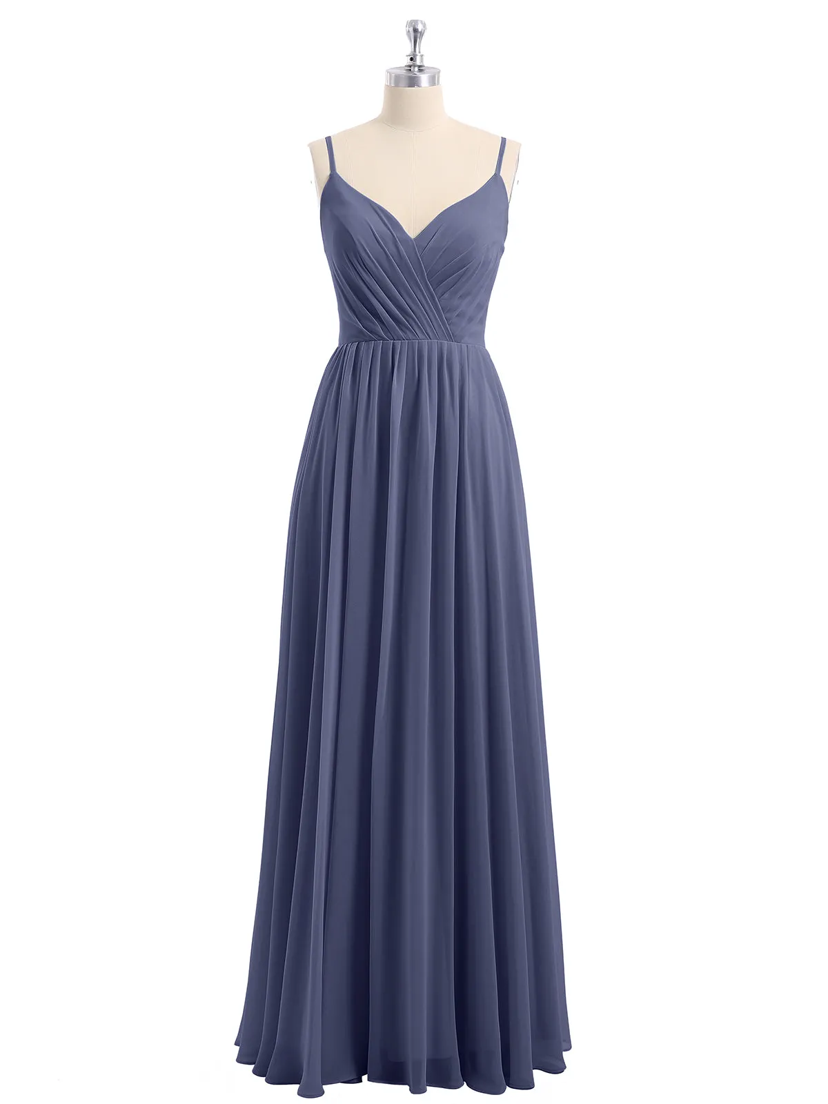 Chiffon Bridesmaid Dresses with Spaghetti Straps-Stormy Plus Size