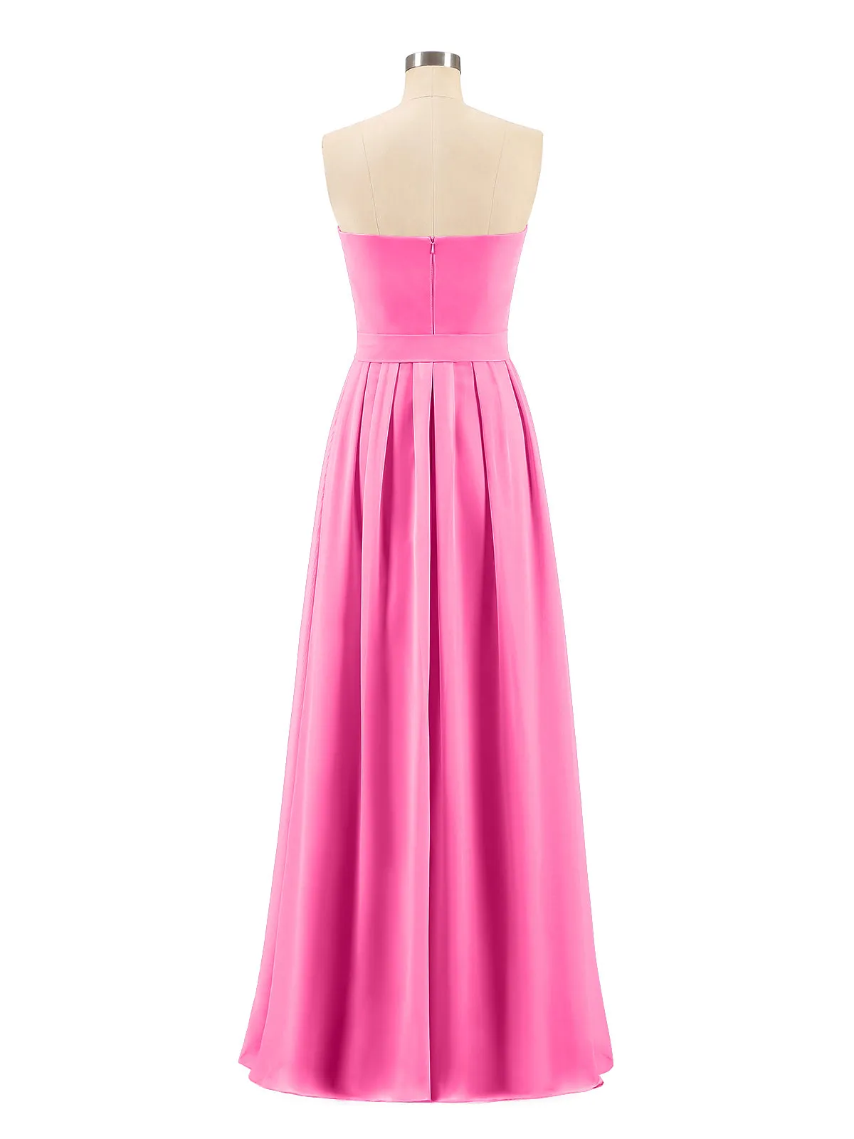 Chiffon Strapless Bridesmaid Gown with Sash-Azalea Plus Size