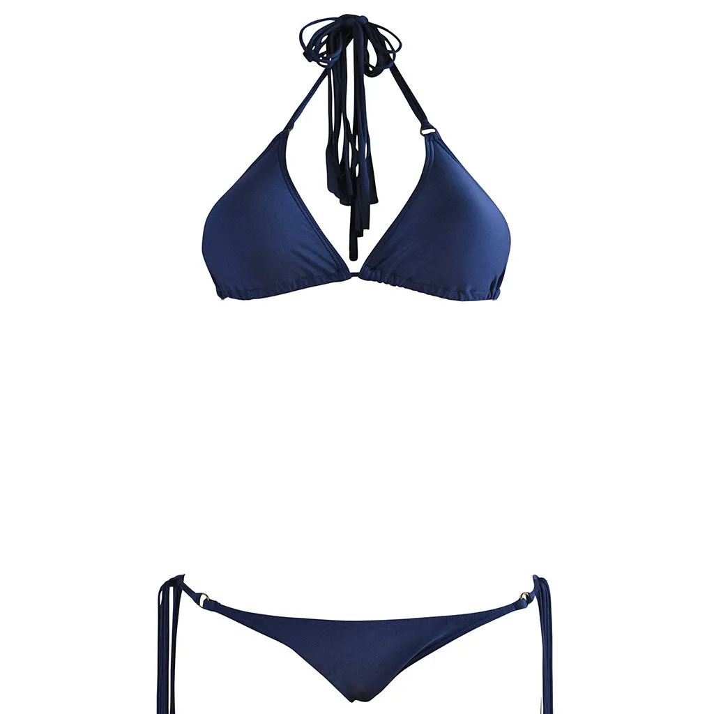 Cia Maritima Navy Tassel Triangle Bikini