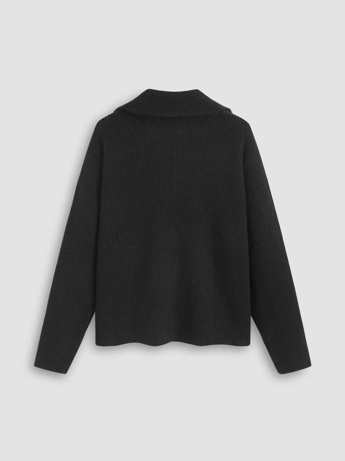 CIDER Quarter Zip Pullover Sweaters for Women Trendy V Neck Long Sleeve Fall Sweaters Solid Knit Chunky Sweater