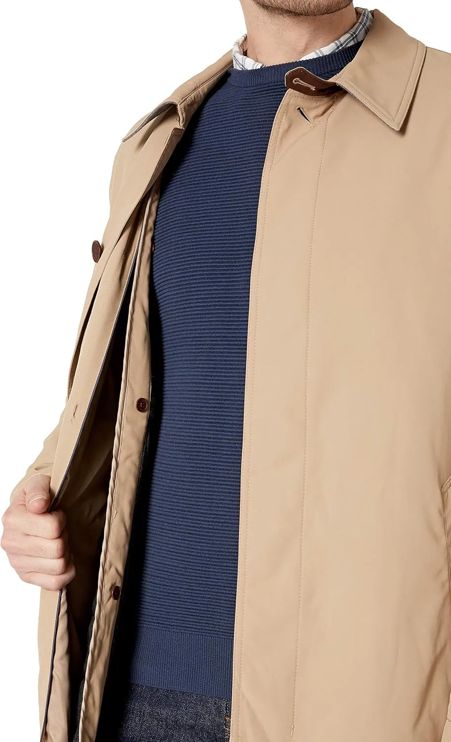 Cole Haan Men's Water Resistant Rain Coat with Removable Liner