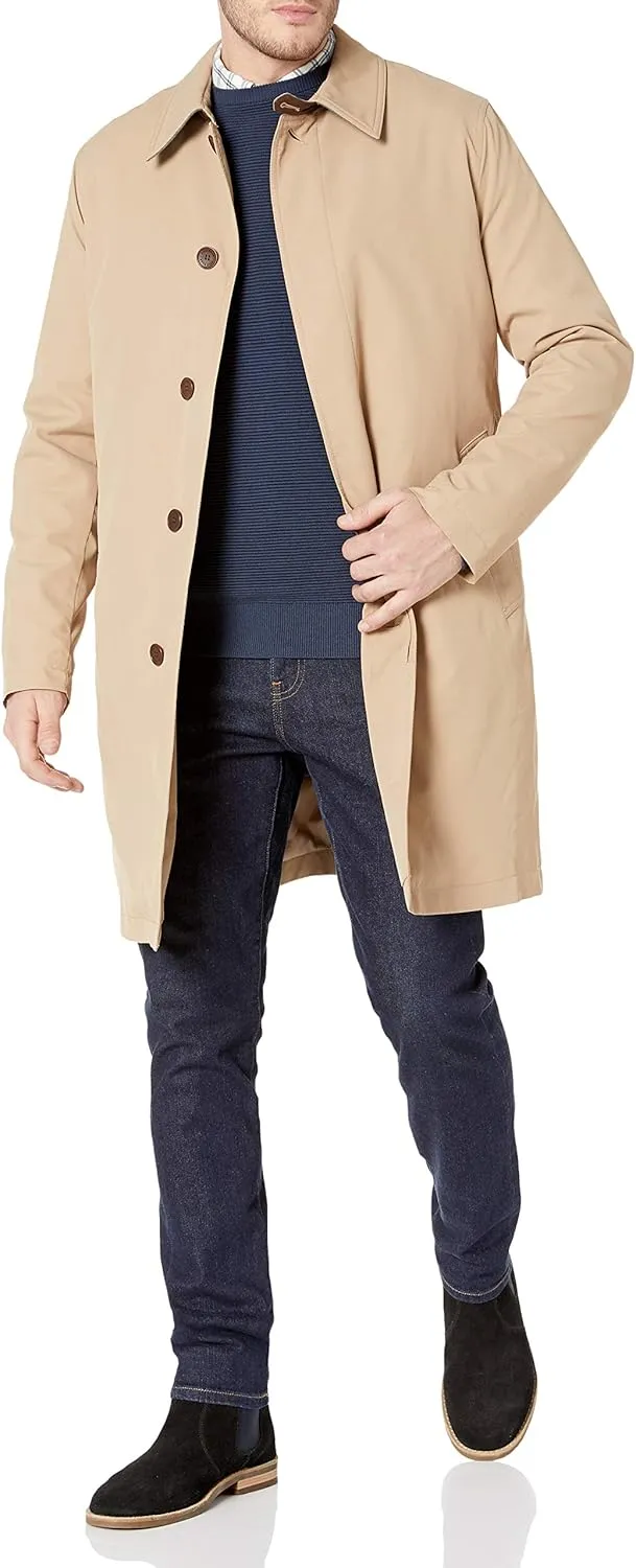 Cole Haan Men's Water Resistant Rain Coat with Removable Liner