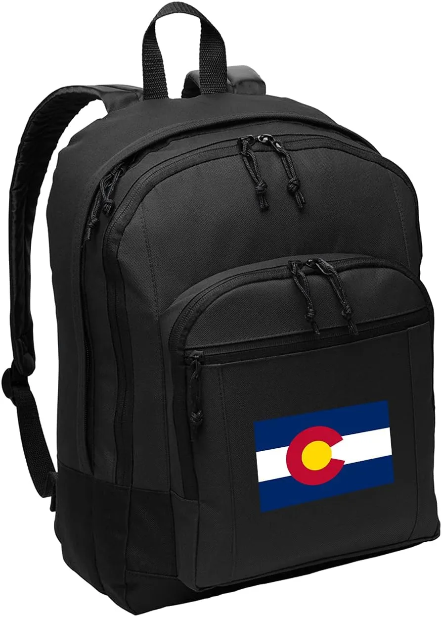 Colorado Flag Backpack CLASSIC Style Colorado Backpack Laptop Sleeve