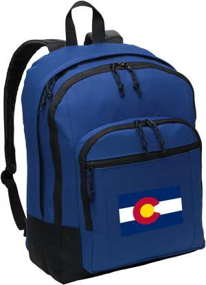 Colorado Flag Design Backpack CLASSIC Style MEDIUM SIZE With Laptop Sleeve