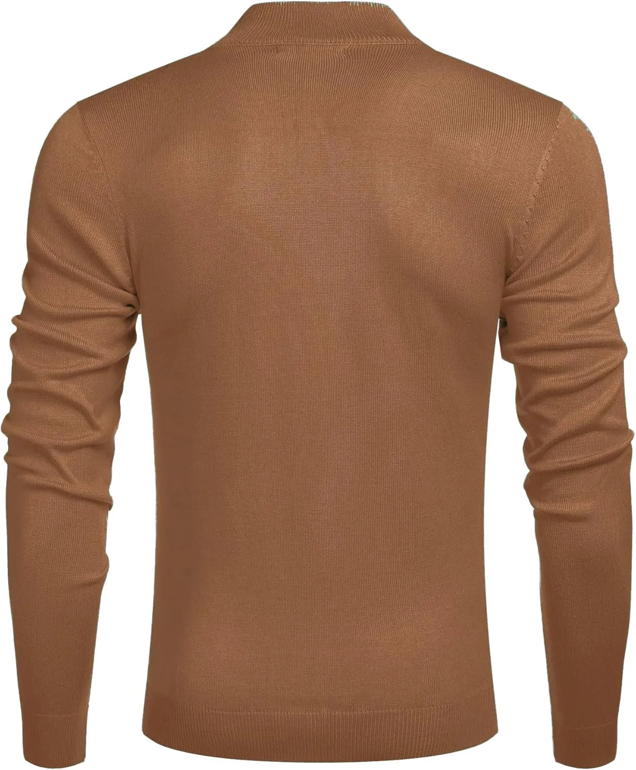 COOFANDY Men's Quarter Zip Up Sweaters Slim Fit Lightweight Mock Neck Pullover Casual Polo Sweaters