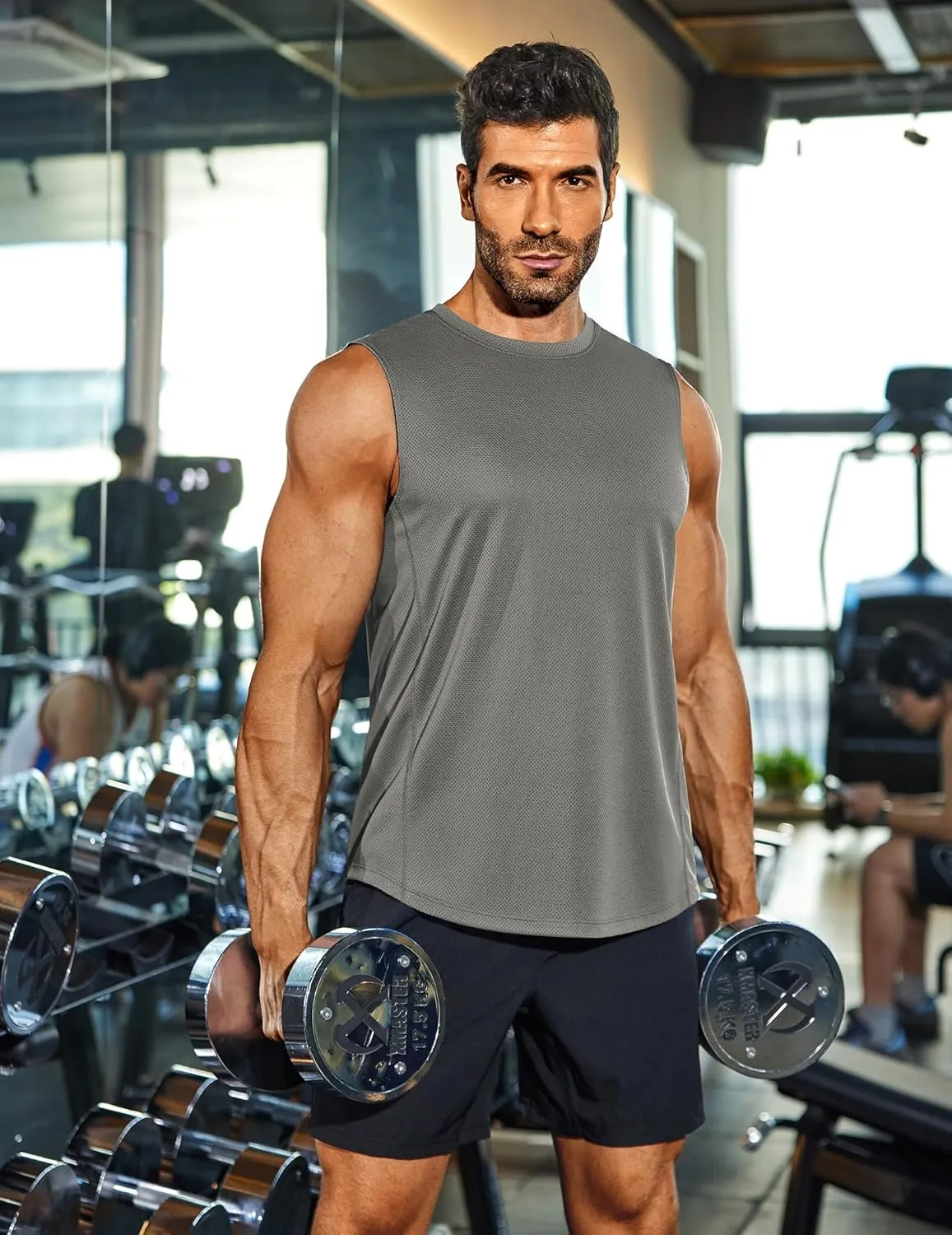 COOFANDY Men's Workout Gym Tank Tops Dry Fit Pack Sleeveless Muscle Shirts Breathable Running Tank