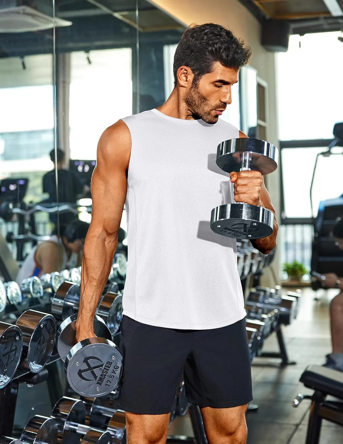 COOFANDY Men's Workout Gym Tank Tops Dry Fit Pack Sleeveless Muscle Shirts Breathable Running Tank