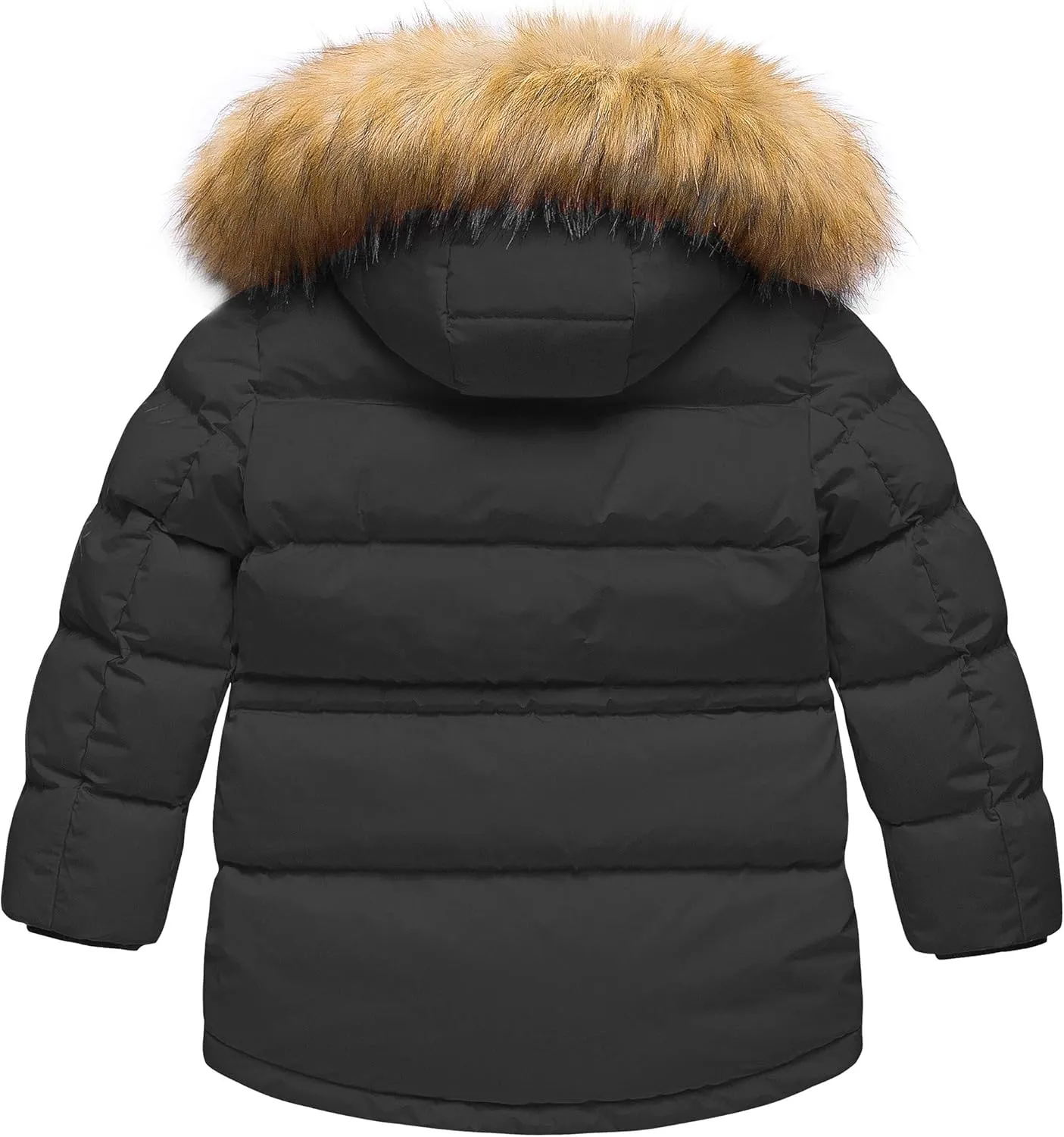 CREATMO US Boy's Winter Parka Water Resistant Hooded Puffer Fleece Lined Jackets Coats