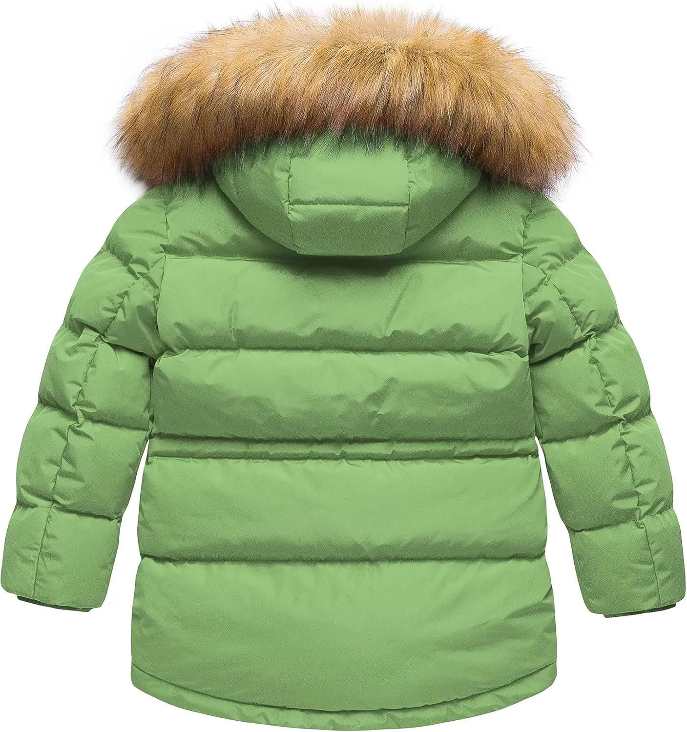 CREATMO US Boy's Winter Parka Water Resistant Hooded Puffer Fleece Lined Jackets Coats