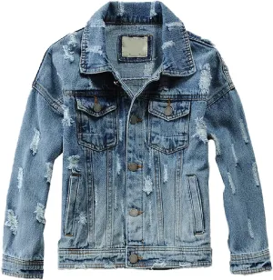 Cromoncent Kids Boy's Button Down Denim Outerwear Jackets