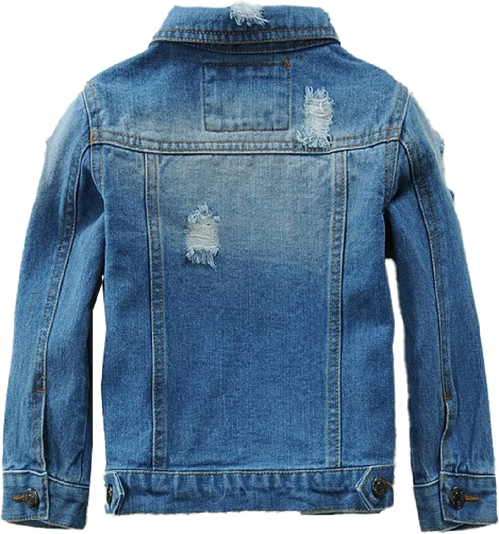 Cromoncent Kids Boy's Button Down Denim Outerwear Jackets