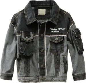Cromoncent Kids Boy's Button Down Denim Outerwear Jackets