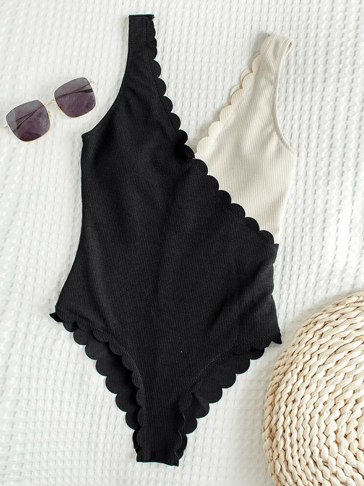 Cut Flower Patchwork Monokini  Elegant and Stylish