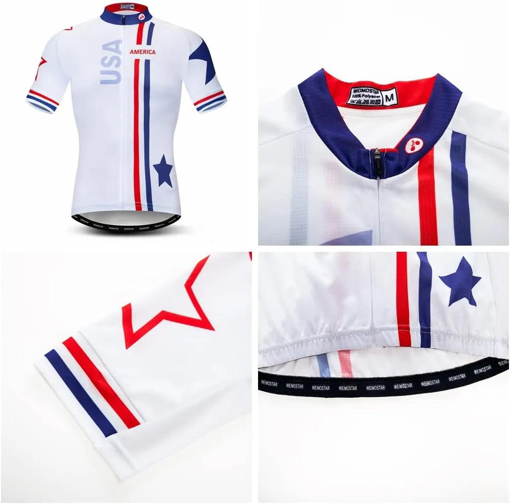 Cycling Jersey Men, Short Sleeve Bike Shirts Biking Clothse Bicycle Tops - Breathable Quick Dry, S-3XL