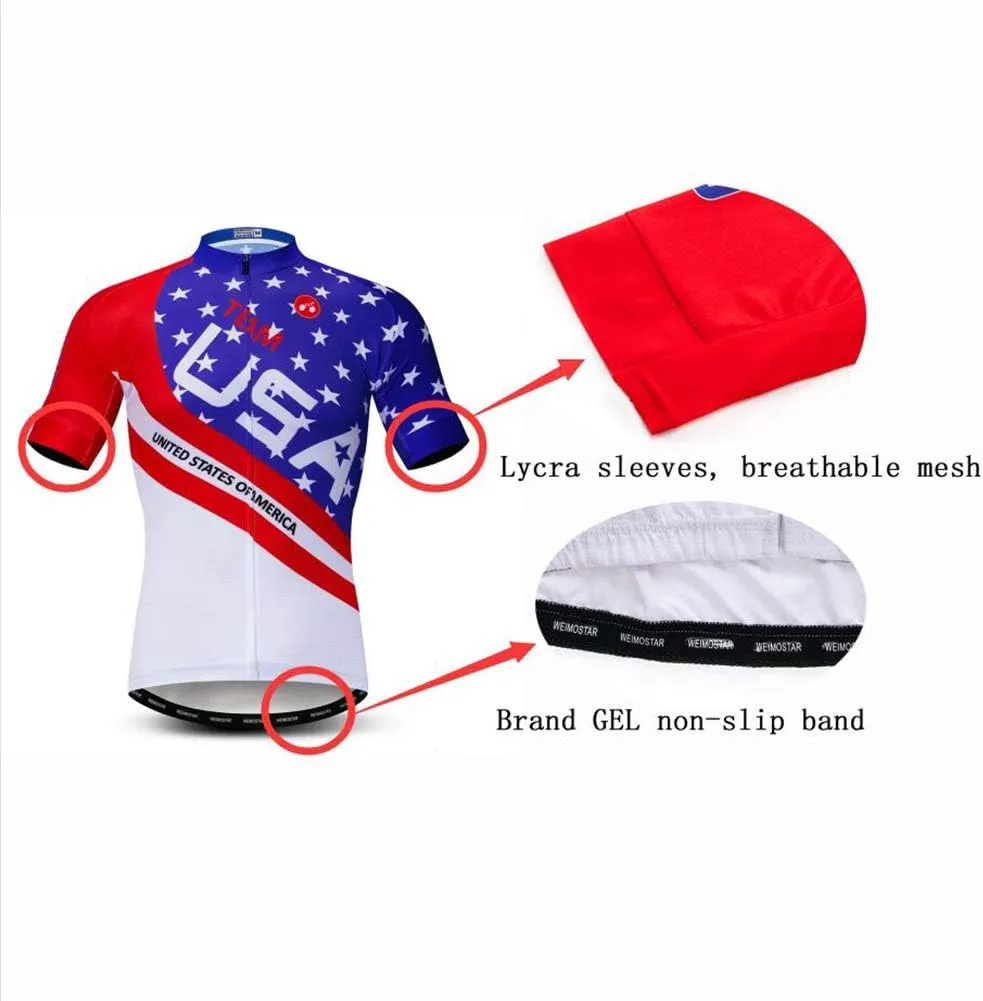 Cycling Jersey Men, Short Sleeve Bike Shirts Biking Clothse Bicycle Tops - Breathable Quick Dry, S-3XL