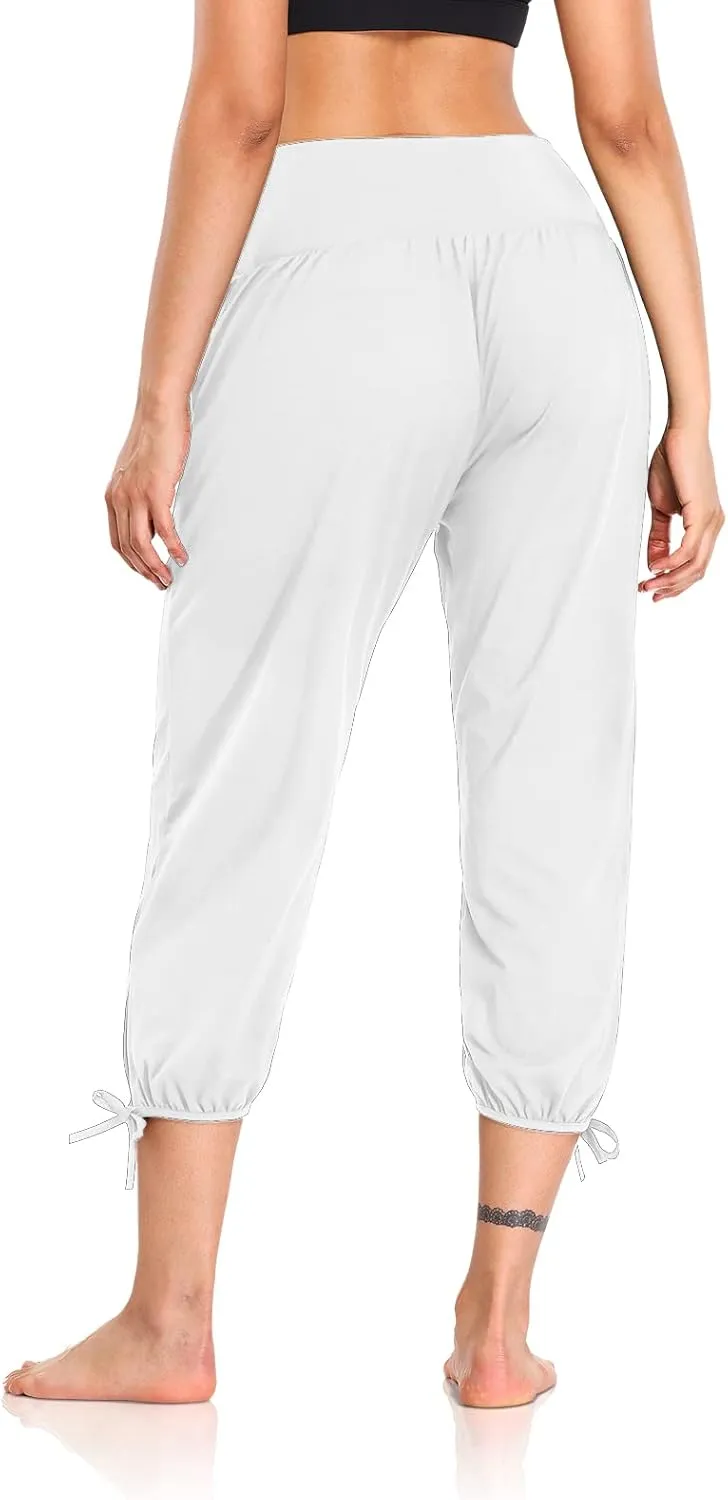 DIBAOLONG Womens Yoga Pants Capri Loose Workout Sweatpants Comfy Lounge Joggers with Pockets