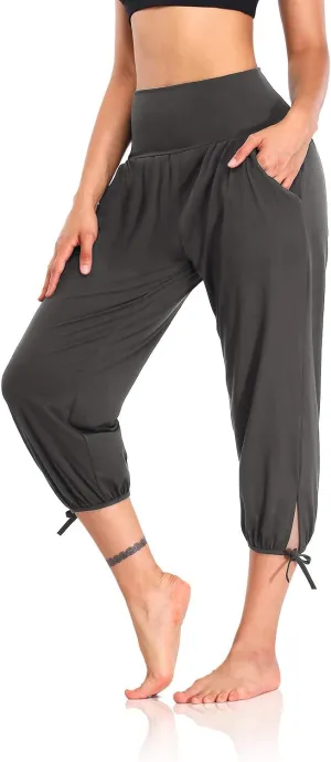 DIBAOLONG Womens Yoga Pants Capri Loose Workout Sweatpants Comfy Lounge Joggers with Pockets