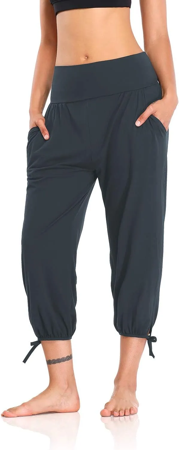 DIBAOLONG Womens Yoga Pants Capri Loose Workout Sweatpants Comfy Lounge Joggers with Pockets