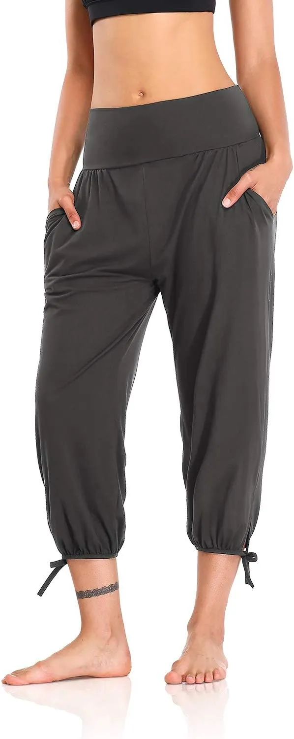 DIBAOLONG Womens Yoga Pants Capri Loose Workout Sweatpants Comfy Lounge Joggers with Pockets