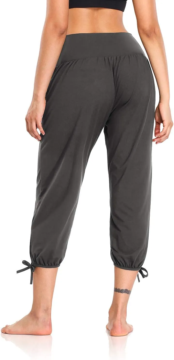 DIBAOLONG Womens Yoga Pants Capri Loose Workout Sweatpants Comfy Lounge Joggers with Pockets