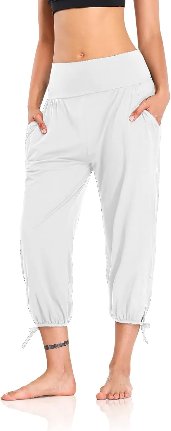 DIBAOLONG Womens Yoga Pants Capri Loose Workout Sweatpants Comfy Lounge Joggers with Pockets