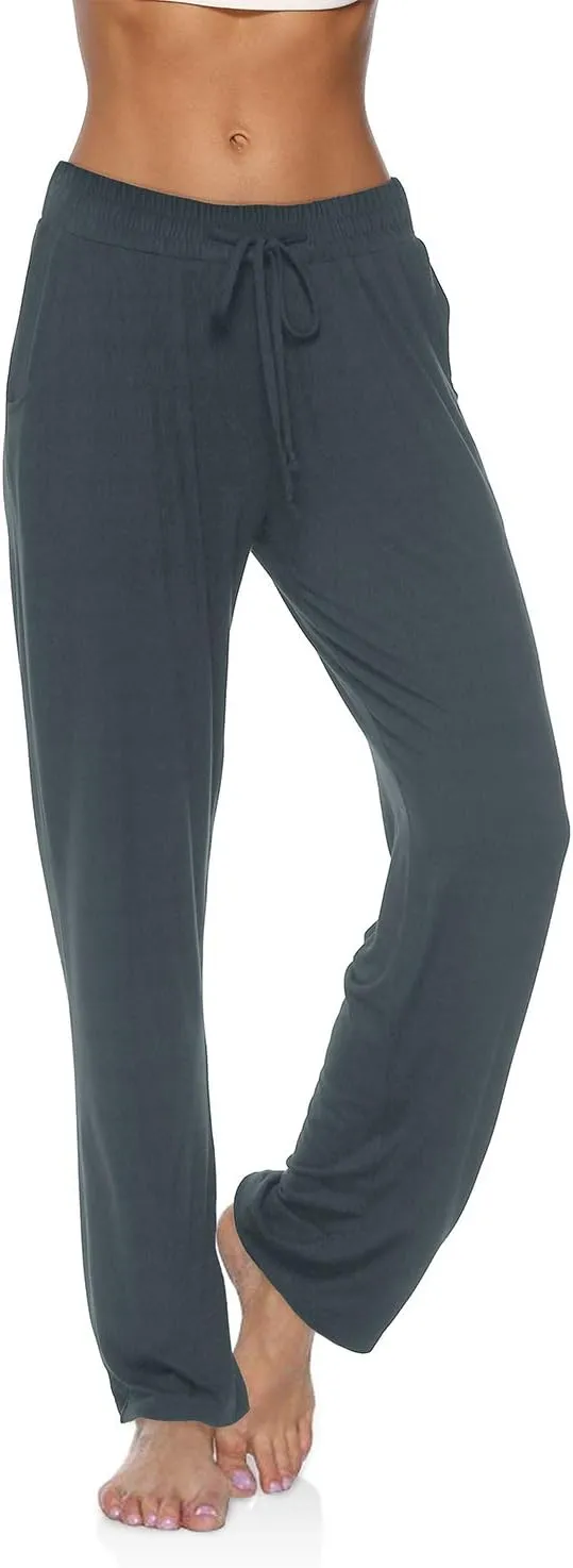 DIBAOLONG Womens Yoga Pants Wide Leg Comfy Drawstring Loose Straight Lounge Running Workout Legging