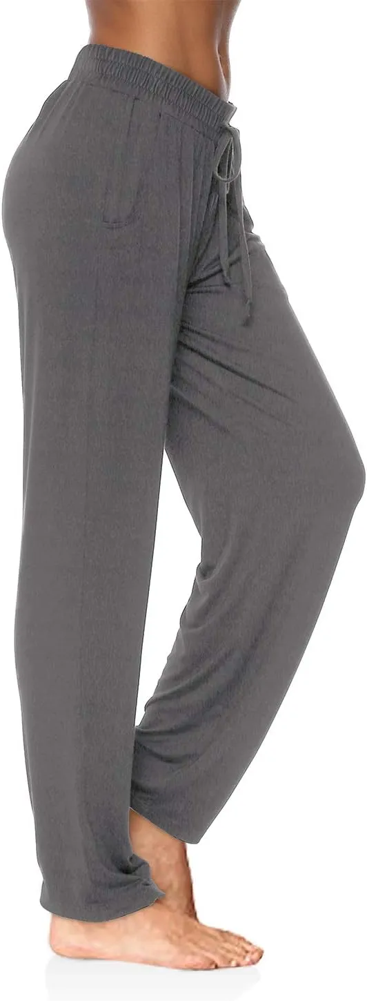 DIBAOLONG Womens Yoga Pants Wide Leg Comfy Drawstring Loose Straight Lounge Running Workout Legging
