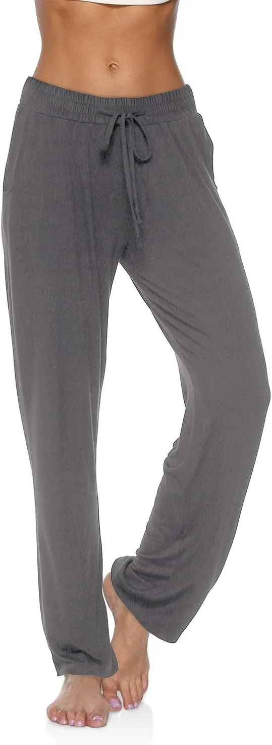 DIBAOLONG Womens Yoga Pants Wide Leg Comfy Drawstring Loose Straight Lounge Running Workout Legging