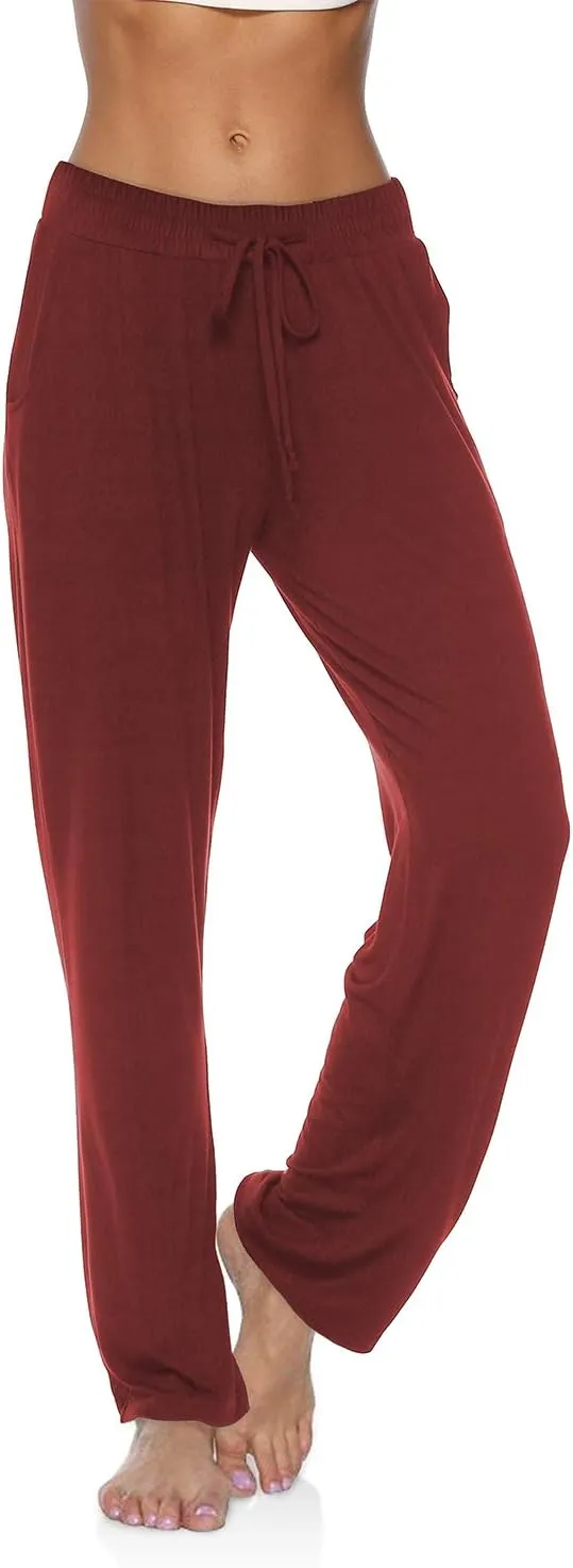 DIBAOLONG Womens Yoga Pants Wide Leg Comfy Drawstring Loose Straight Lounge Running Workout Legging