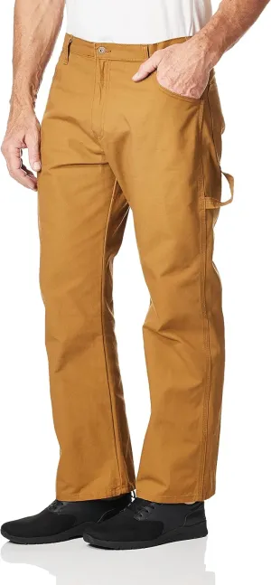 Dickies Men's Relaxed Straight Fit Lightweight Duck Carpenter Jean, Brown Duck, 40W x 32L