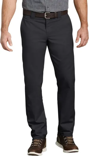 Dickies mens Slim Taper Stretch Twill work utility pants, Black, 38W x 32L US