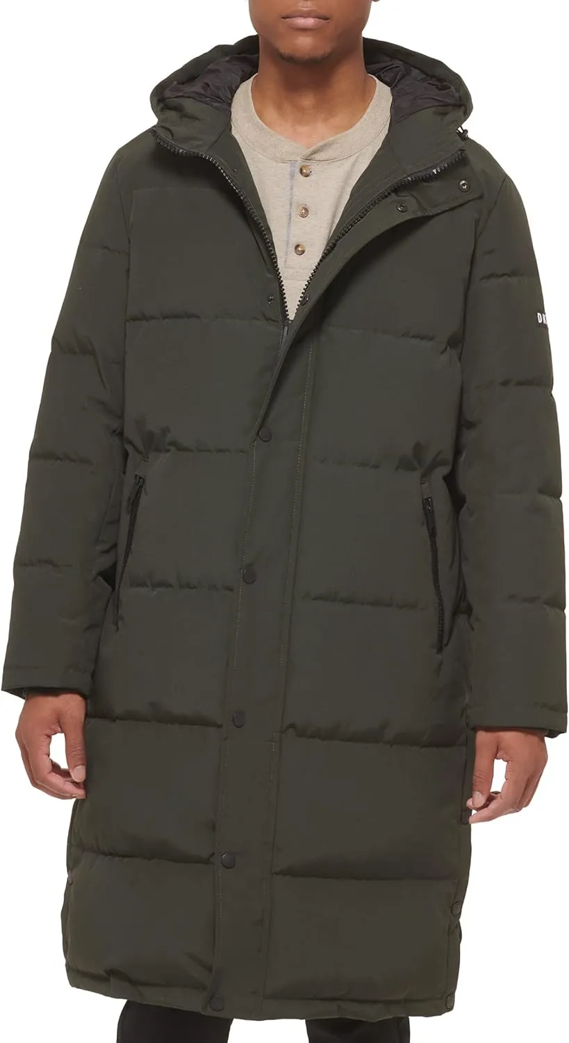 DKNY Arctic Cloth Hooded Extra Long Parka Jacket