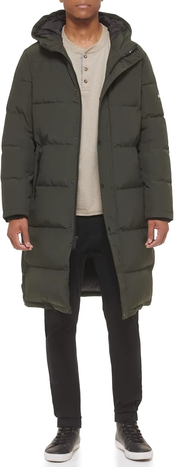 DKNY Arctic Cloth Hooded Extra Long Parka Jacket