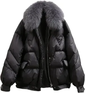 Dvbfufv Women's Fashion Cotton Coat Winter Thickened Warm Loose-Fit Button-Up Jacket Trendy Cotton-Padded Coat