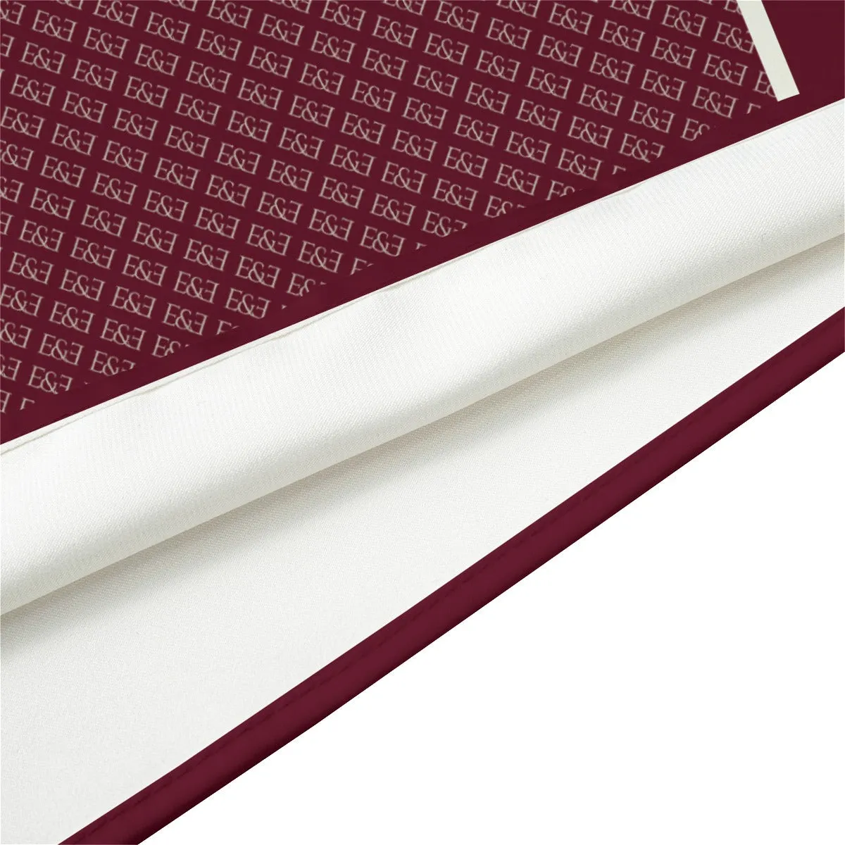 E&E Signature Red-Wine Silk Scarf.