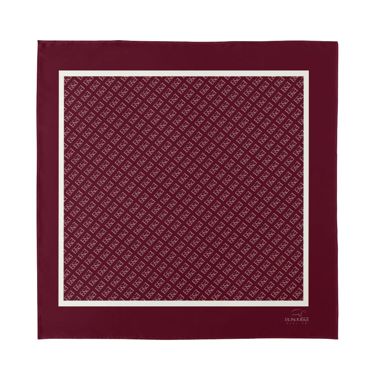 E&E Signature Red-Wine Silk Scarf.